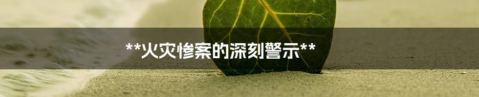 **火灾惨案的深刻警示**