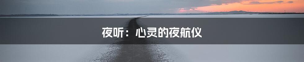 夜听：心灵的夜航仪