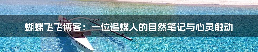 蝴蝶飞飞博客:一位追蝶人的自然笔记与心灵触动