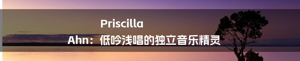 Priscilla Ahn：低吟浅唱的独立音乐精灵