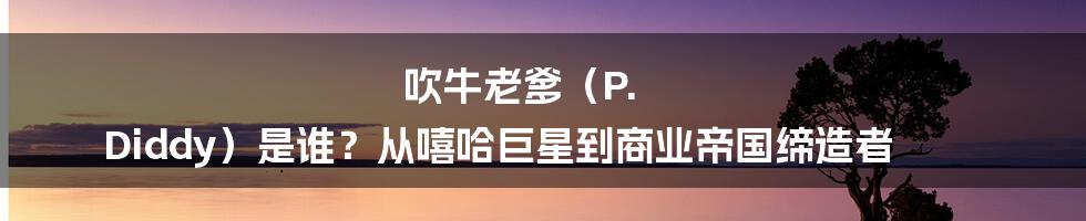 吹牛老爹（P. Diddy）是谁？从嘻哈巨星到商业帝国缔造者