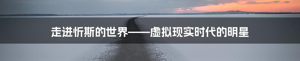 走进忻斯的世界——虚拟现实时代的明星