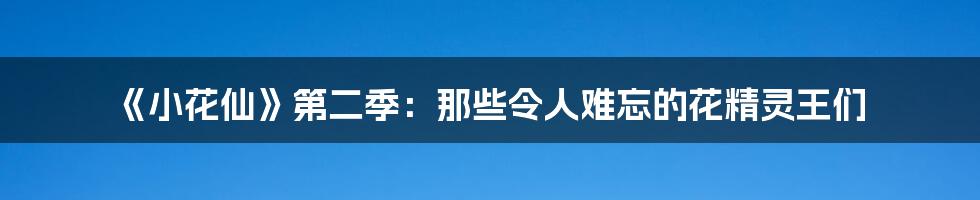 《小花仙》第二季：那些令人难忘的花精灵王们