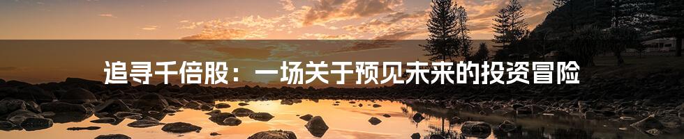追寻千倍股:一场关于预见未来的投资冒险