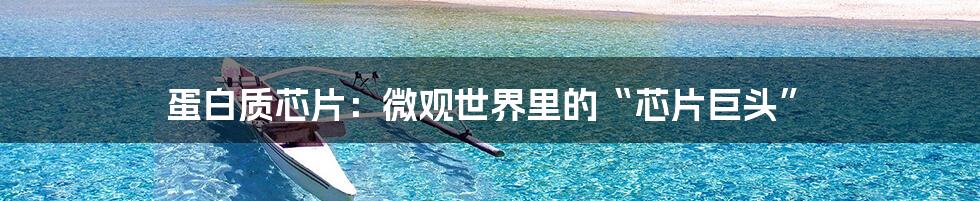 蛋白质芯片:微观世界里的“芯片巨头”