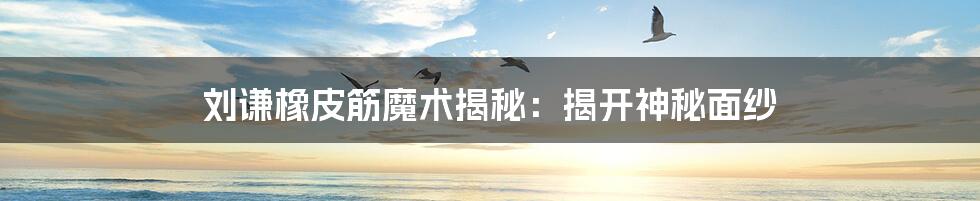 刘谦橡皮筋魔术揭秘:揭开神秘面纱