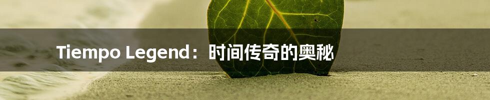 Tiempo Legend：时间传奇的奥秘
