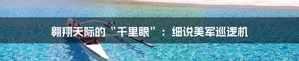 翱翔天际的“千里眼”:细说美军巡逻机