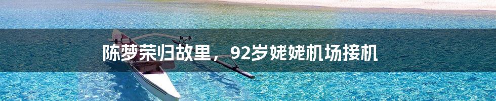 陈梦荣归故里，92岁姥姥机场接机