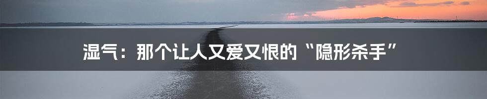 湿气:那个让人又爱又恨的“隐形杀手”