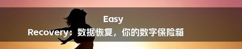 Easy Recovery:数据恢复,你的数字保险箱