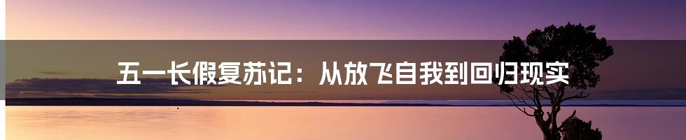 五一长假复苏记:从放飞自我到回归现实