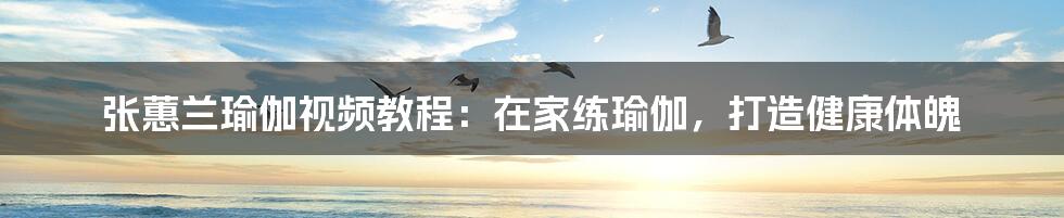 张蕙兰瑜伽视频教程:在家练瑜伽,打造健康体魄