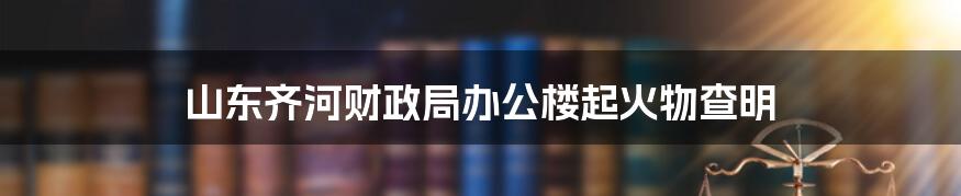 山东齐河财政局办公楼起火物查明