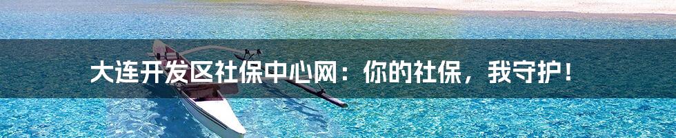 大连开发区社保中心网：你的社保，我守护！
