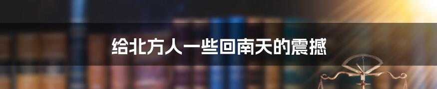 给北方人一些回南天的震撼