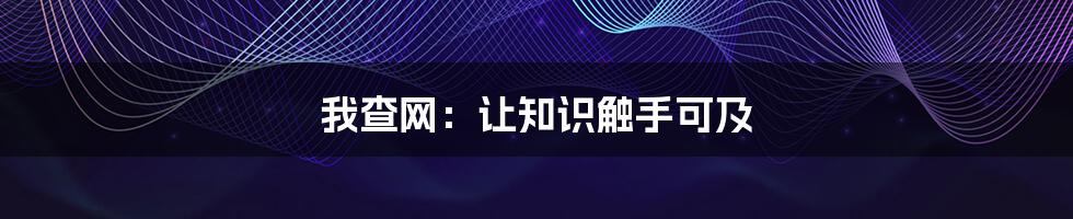 我查网:让知识触手可及