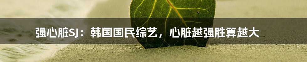 强心脏SJ：韩国国民综艺，心脏越强胜算越大