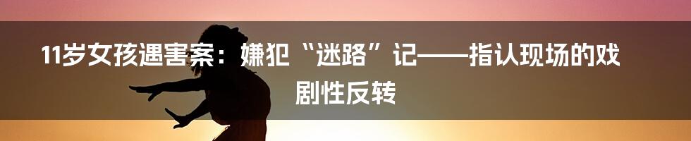 11岁女孩遇害案:嫌犯“迷路”记——指认现场的戏剧性反转