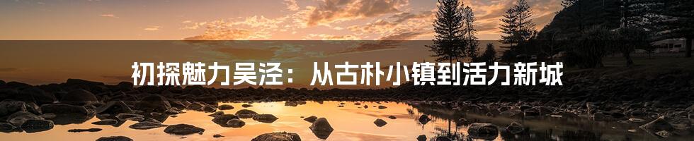 初探魅力吴泾:从古朴小镇到活力新城