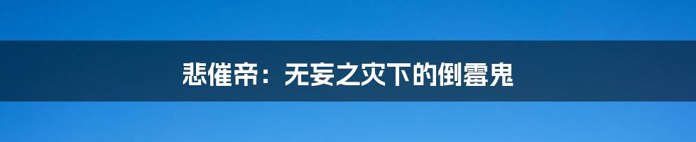 悲催帝：无妄之灾下的倒霉鬼