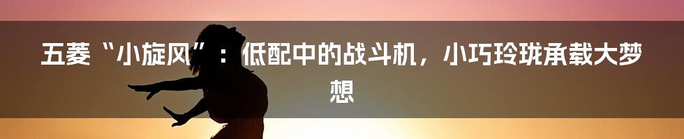 五菱“小旋风”：低配中的战斗机，小巧玲珑承载大梦想
