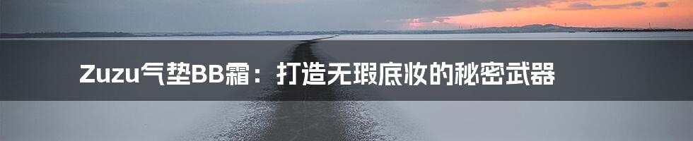 Zuzu气垫BB霜：打造无瑕底妆的秘密武器