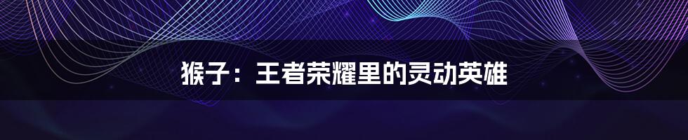 猴子:王者荣耀里的灵动英雄