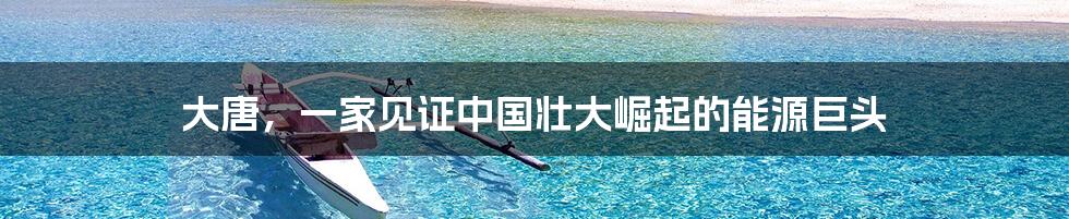 大唐,一家见证中国壮大崛起的能源巨头