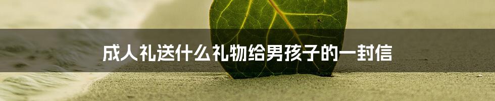 成人礼送什么礼物给男孩子的一封信