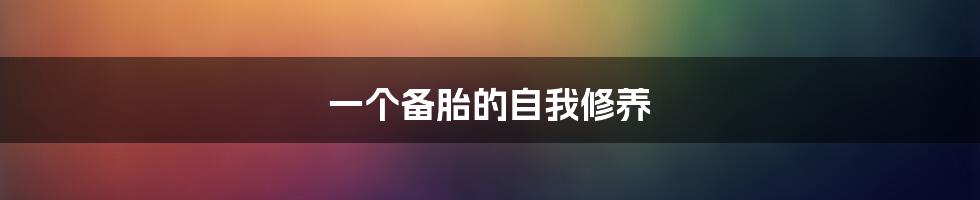 一个备胎的自我修养