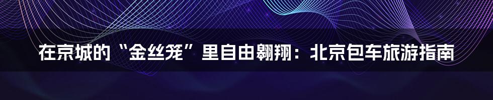 在京城的“金丝笼”里自由翱翔：北京包车旅游指南