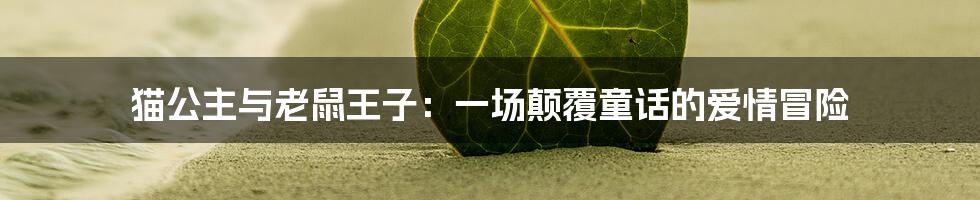 猫公主与老鼠王子:一场颠覆童话的爱情冒险