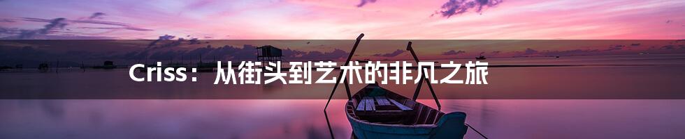 Criss:从街头到艺术的非凡之旅