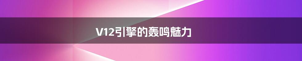 V12引擎的轰鸣魅力