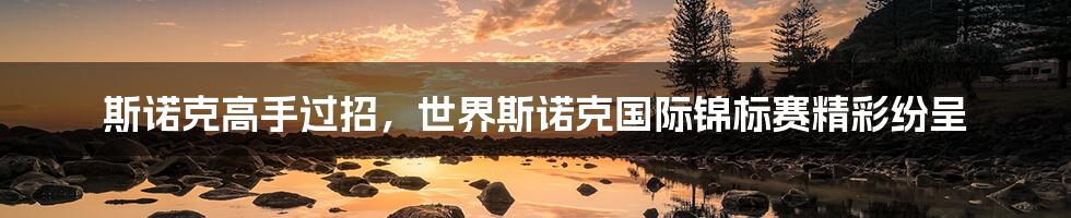 斯诺克高手过招,世界斯诺克国际锦标赛精彩纷呈