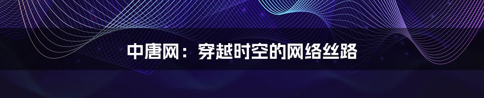 中唐网：穿越时空的网络丝路