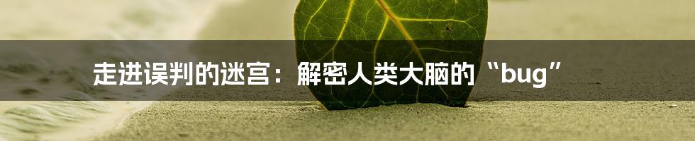 走进误判的迷宫:解密人类大脑的“bug”