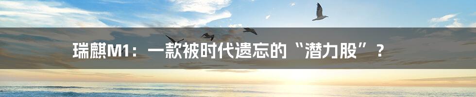 瑞麒M1:一款被时代遗忘的“潜力股”?