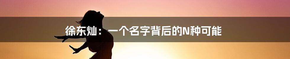 徐东灿：一个名字背后的N种可能