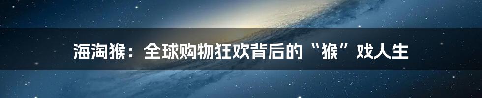 海淘猴:全球购物狂欢背后的“猴”戏人生