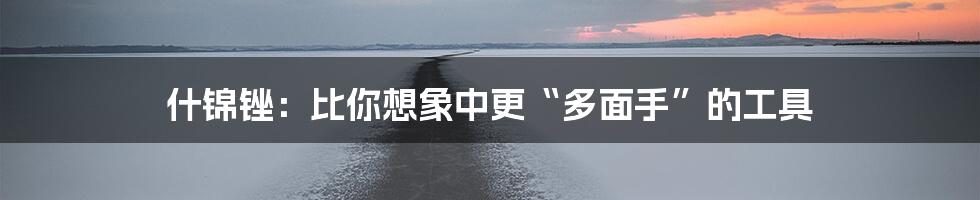 什锦锉:比你想象中更“多面手”的工具