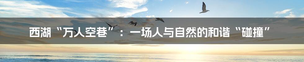 西湖“万人空巷”:一场人与自然的和谐“碰撞”