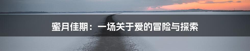 蜜月佳期:一场关于爱的冒险与探索