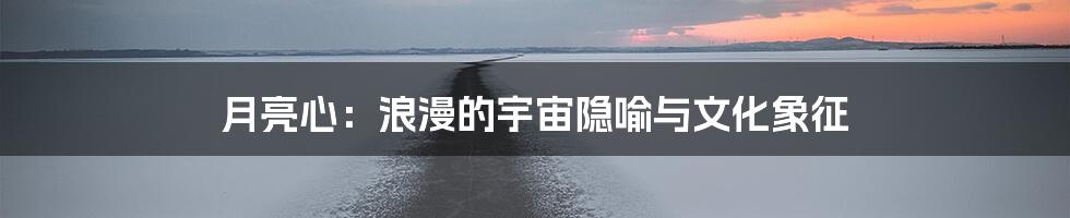 月亮心:浪漫的宇宙隐喻与文化象征