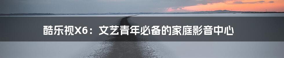 酷乐视X6:文艺青年必备的家庭影音中心