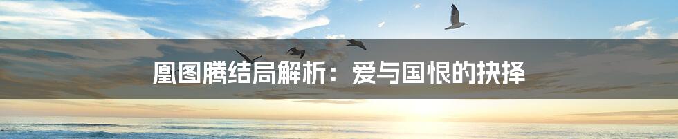 凰图腾结局解析：爱与国恨的抉择