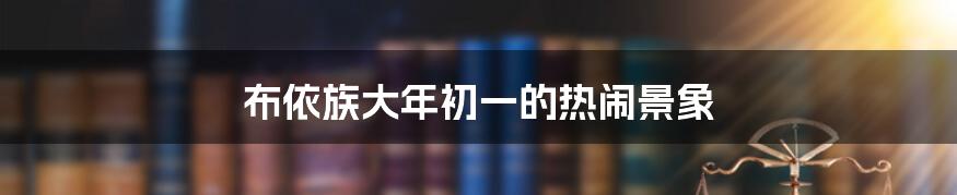 布依族大年初一的热闹景象