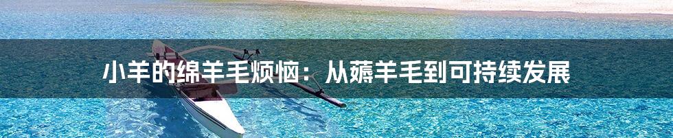 小羊的绵羊毛烦恼:从薅羊毛到可持续发展