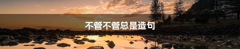 不管不管总是造句